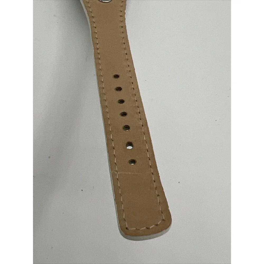 Women's Relic‎ Watch White Leather Bund Band 25mm Silver Tone Case
